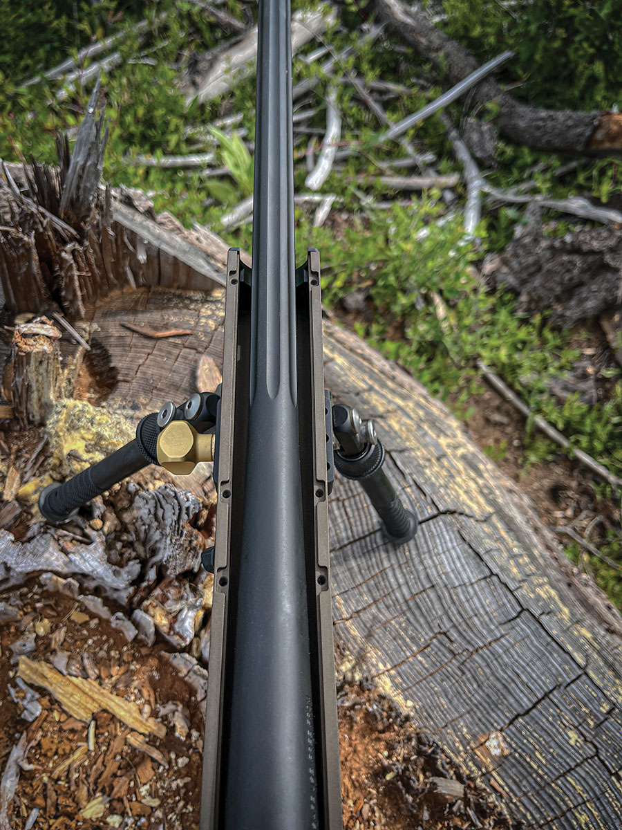 Tikka offers two different barrel covers with integral Picatinny rails, one including five and a half slots and the other seven, that mount into the existing barrel-channel taps. They are ideal for adding a clip-on thermal sight.